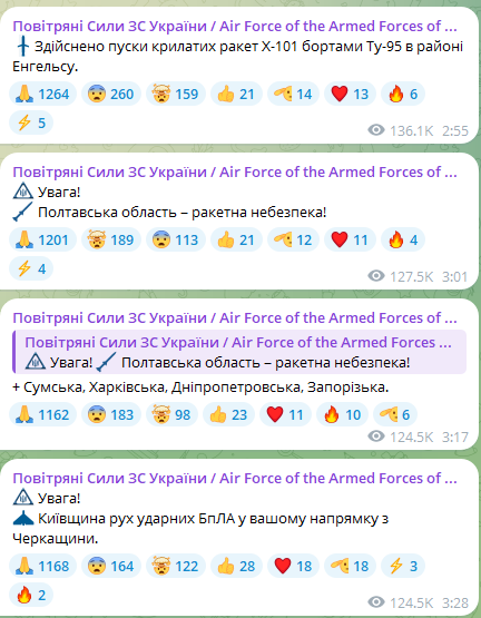 Самолеты Ту-95МС совершили пуски - в каких областях ракетная угроза - фото 2