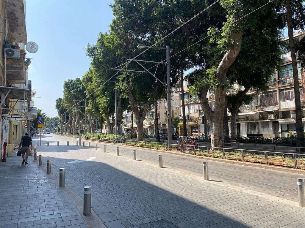 Пустая улица в Тель-Авиве. Фото: Константин Чайковский