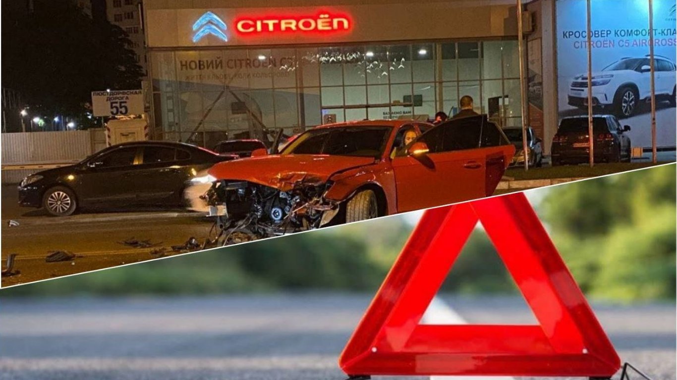 В Одессе столкнулись машины Audi и Porshe
