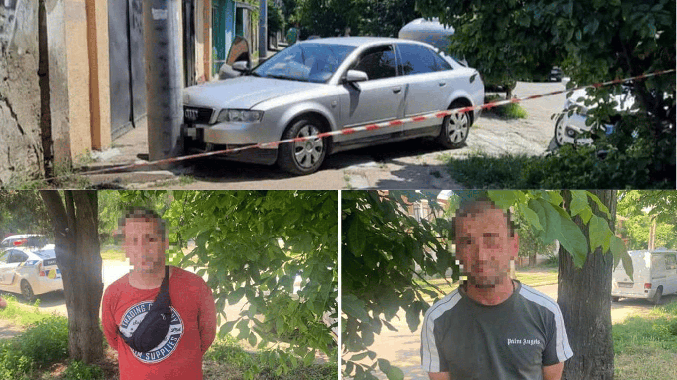 В Одесі поліція наздоганяла Audi, але вона влетіла у стовп