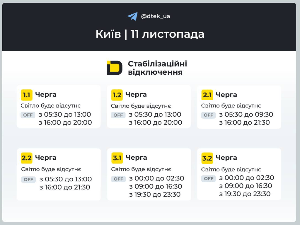 Відключення світла — графіки обмежень у Києві на завтра - фото 2