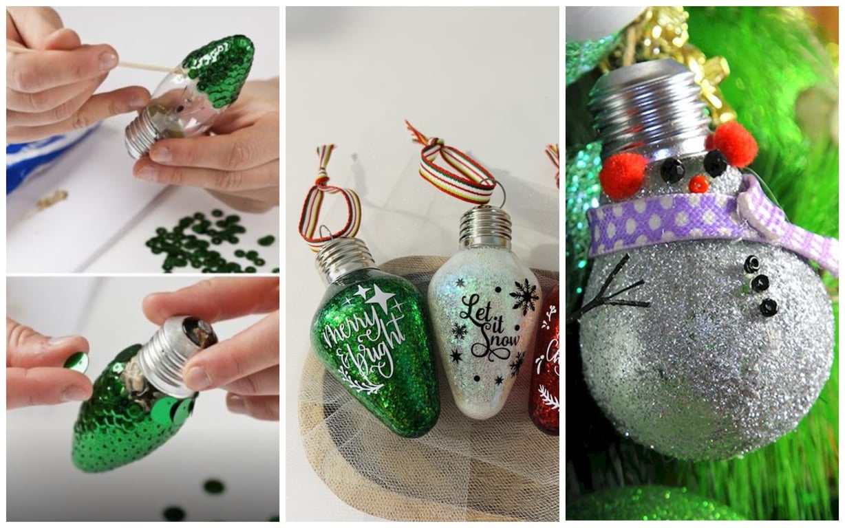 Як перетворити стару лампочку на новорічну прикрасу