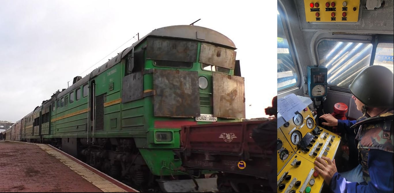 Потяг Укрзалізниці на шляху до прифронтової зони