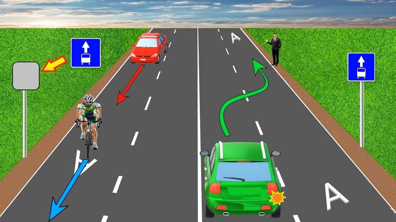 Тест з ПДР: велосипедист чи водій авто є порушником правил