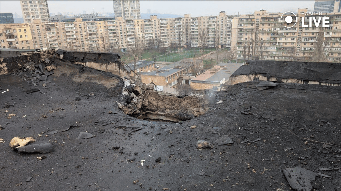 Наслідки обстрілу Києва 23 березня