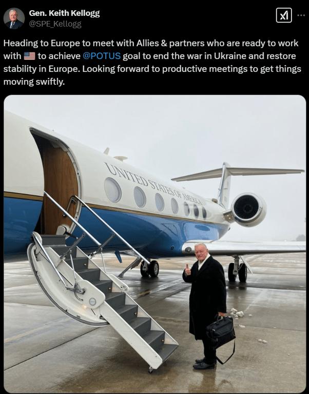 Кіт Келлог вирушив до Європи