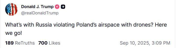 Trumpmpost poland drones