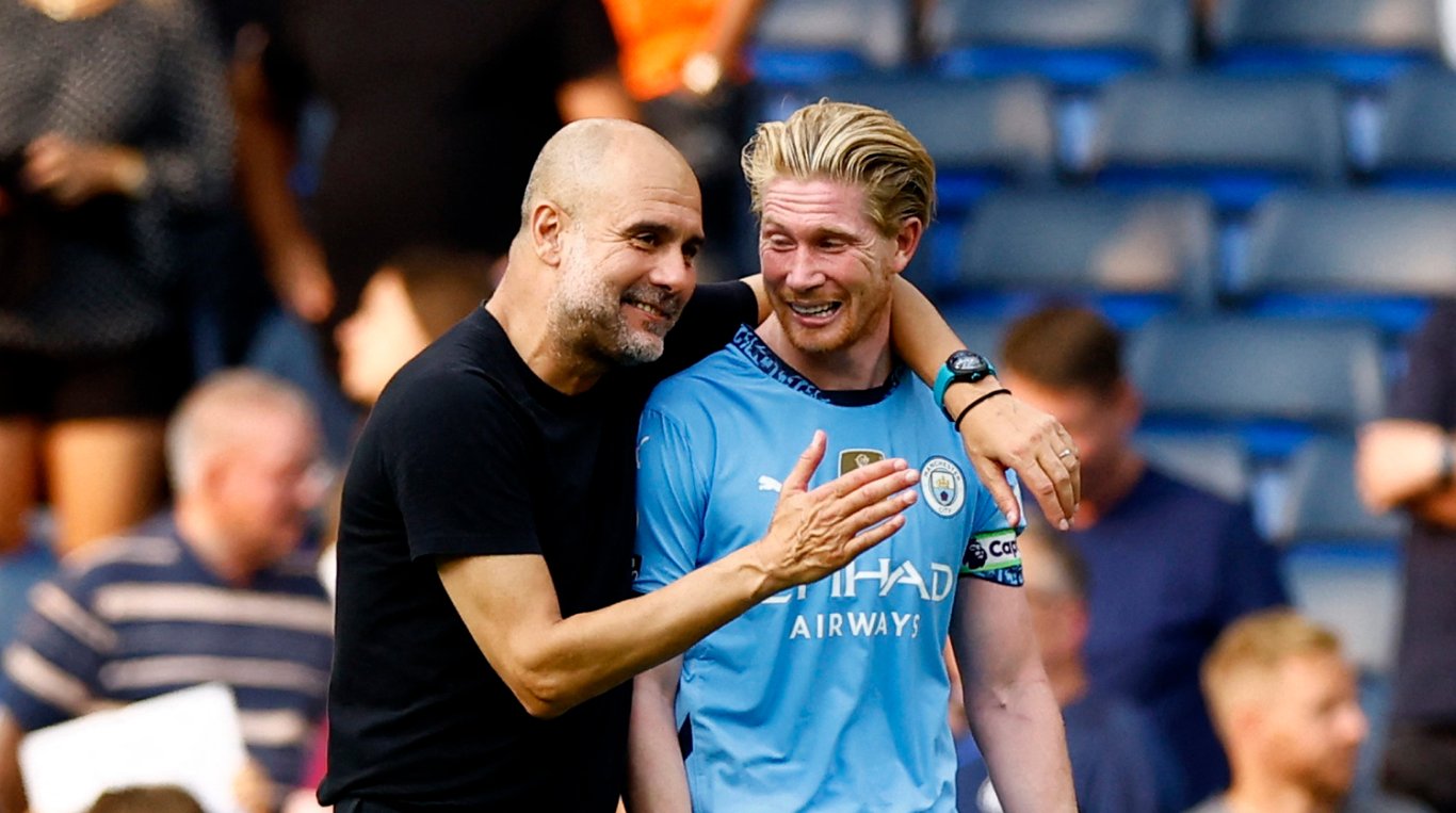 Кевин Де Брюйне и Хосеп Гвардиола