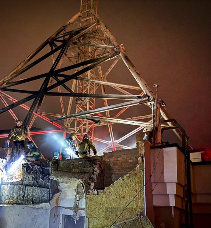 Падение Шахеда на дом в Броварах