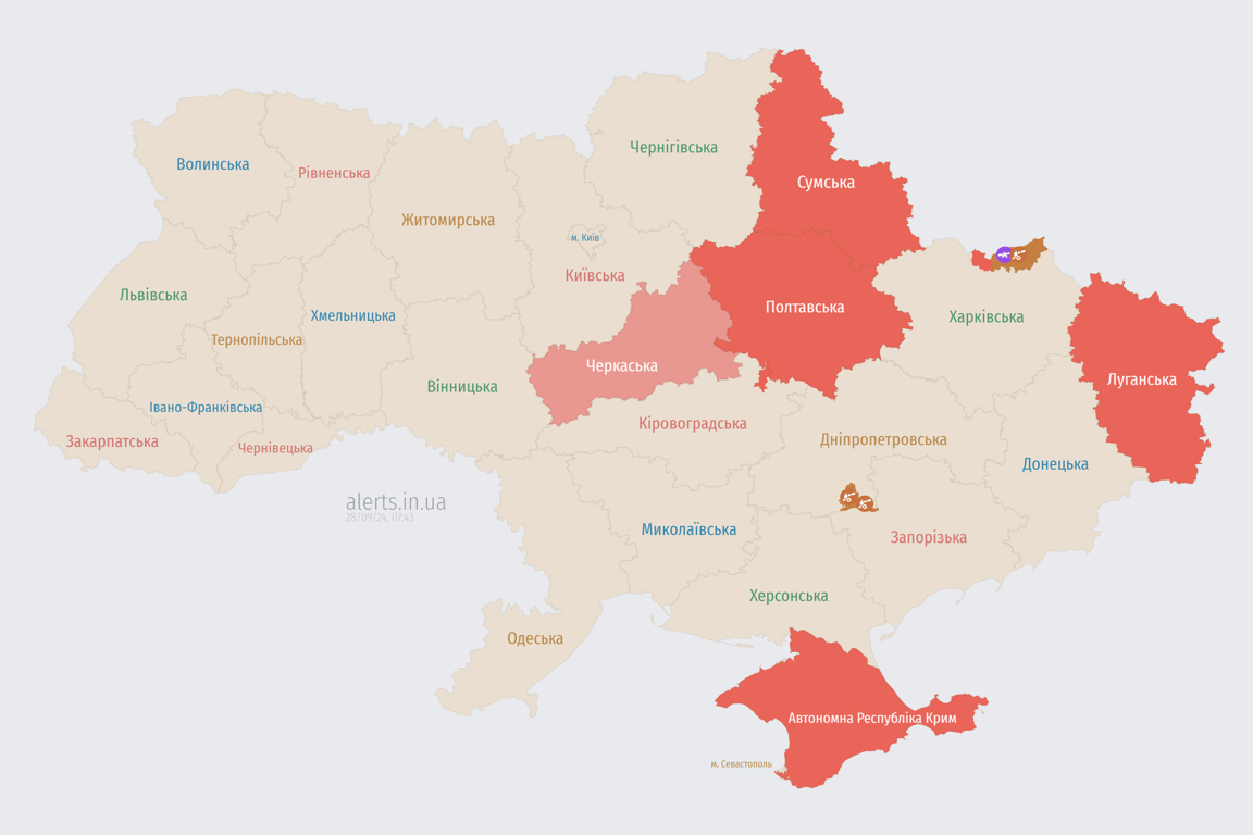 Карта повітряних тривог
