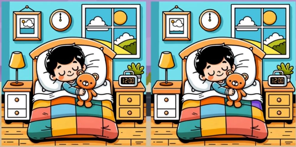 Солодких снів — знайдіть три відмінності в спальні хлопчика - фото 1