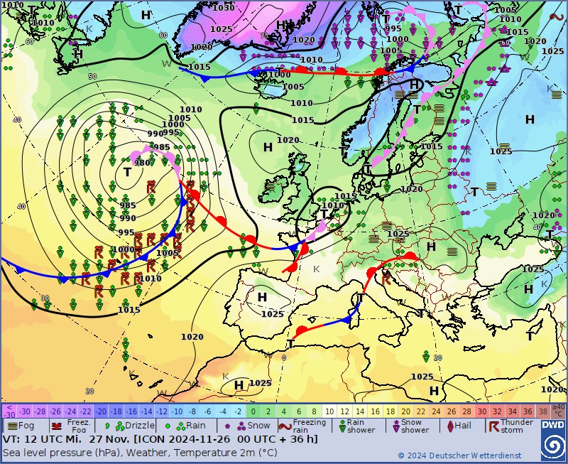 Погода в Україні 27 листопада