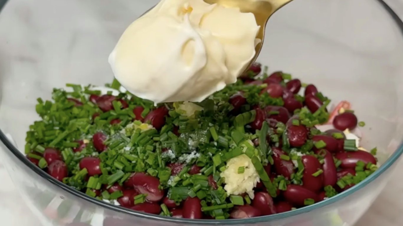 салат з буряком та квасолею