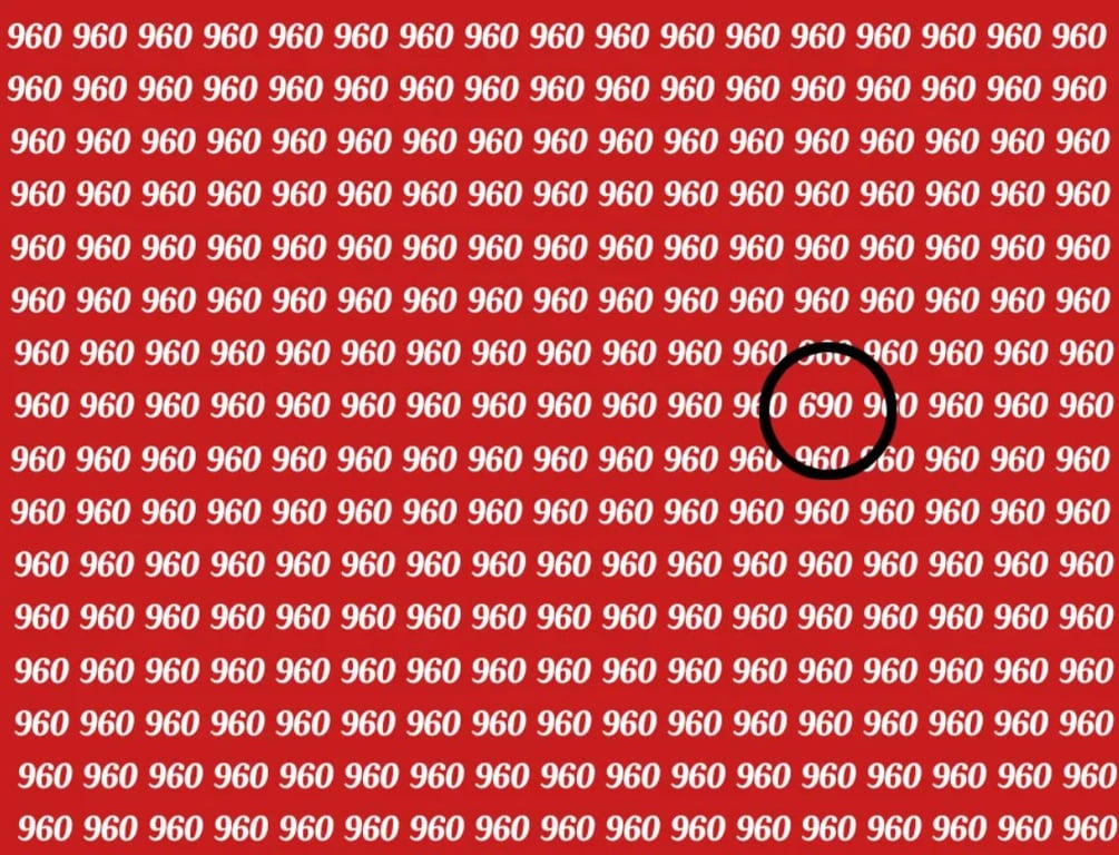 Важке випробування для уваги — знайдіть число 690, яке приховане серед 960 - фото 2