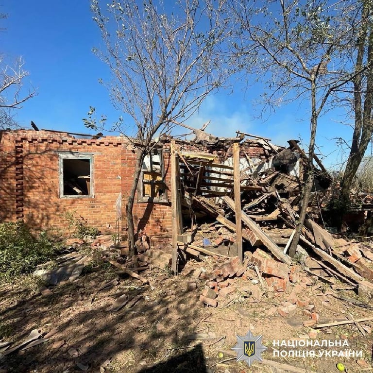 Зруйнований будинок після обстрілу Харківщини