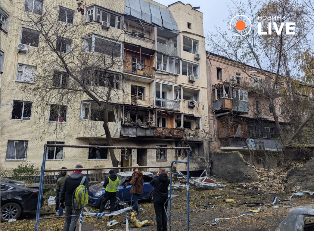 Фото наслідків атаки на Київ 23 жовтня