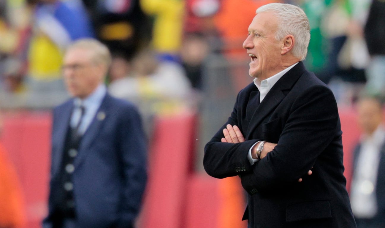 Дидье Дешам во время матча сборных Франции и Бразилии 26 марта 2026 года