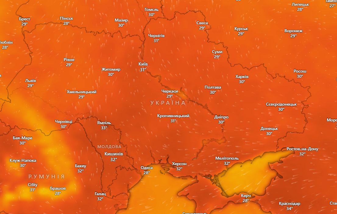 погода в україні та києві 19 серпня