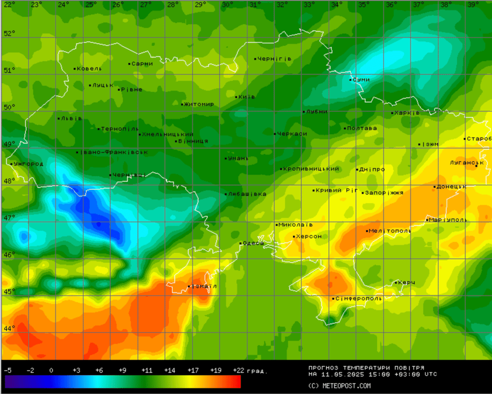 Погода в Україні 11 травня