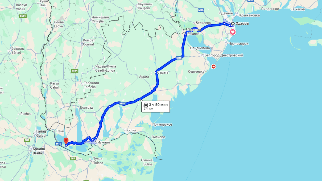 Затори до Орлівки на трасі Одеса-Рені