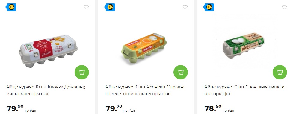 Сколько стоят яйца в АТБ