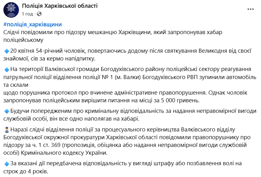 Водій хабар