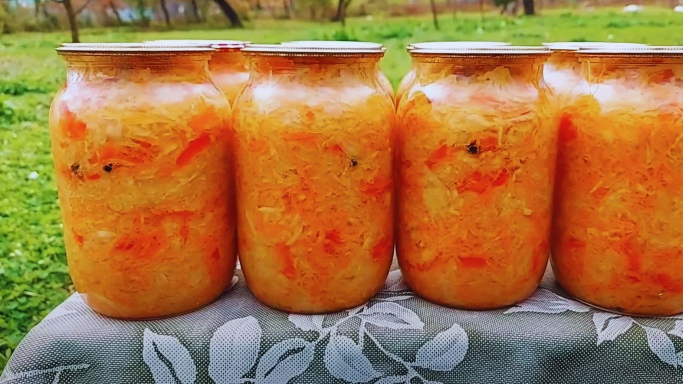 Салат из капусты "осенний" на зиму — видео рецепт