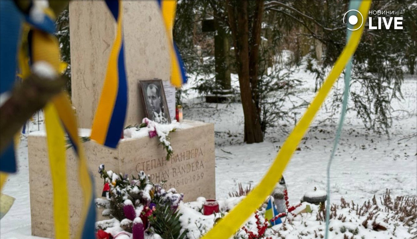 Могила Бандери у Мюнхені Німеччина