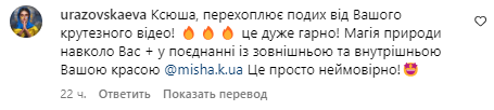 Комментарий со страницы Ксении Мишиной