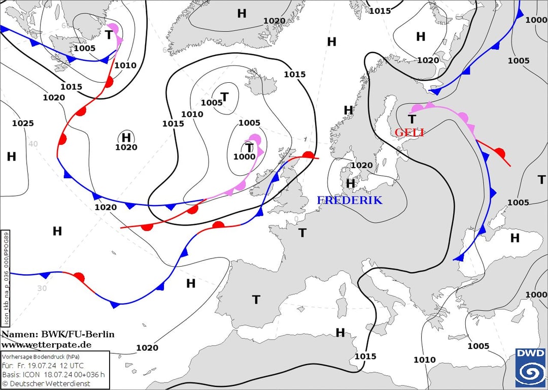 Карта воздушных масс на 19 июля. Источник: Facebook Наталки Диденко