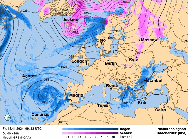 Опади 15 листопада