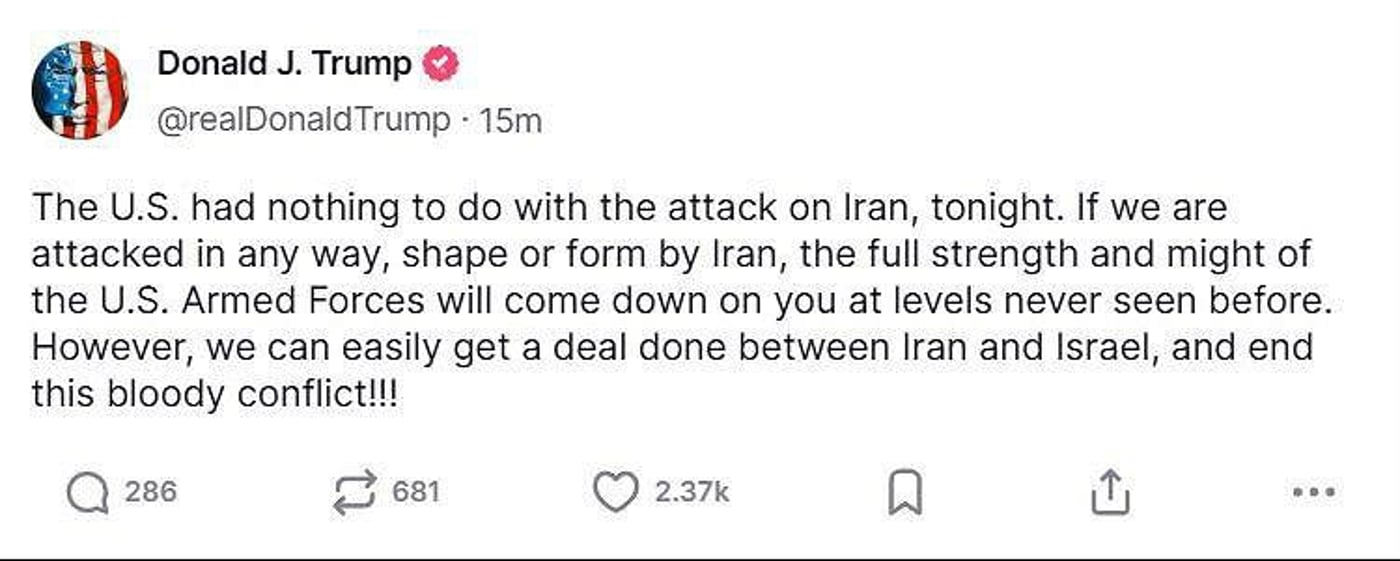 Трамп про атаку на Іран