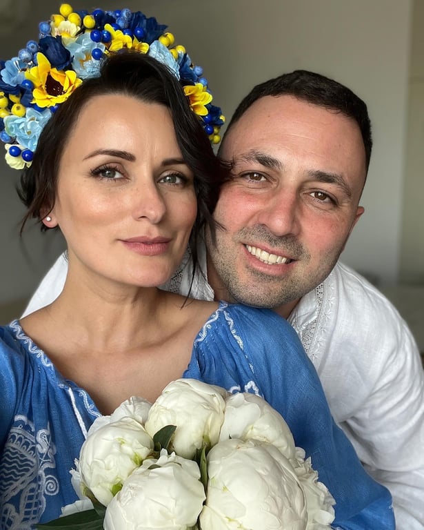 Ліза Глінська зі своїм чоловіком Максимом