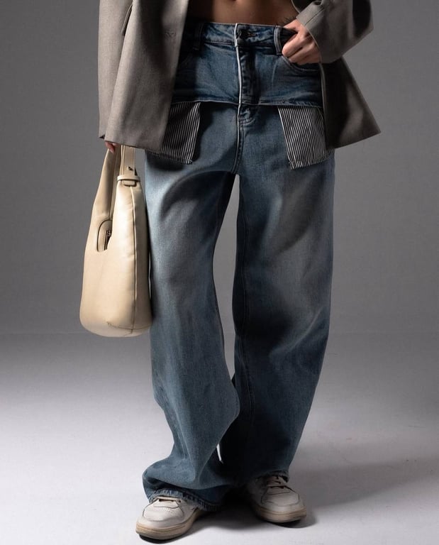 A trendy model of jeans from the 90s 