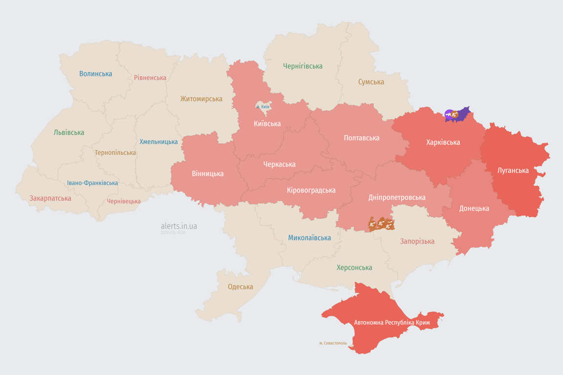 Карта повітряних тривог