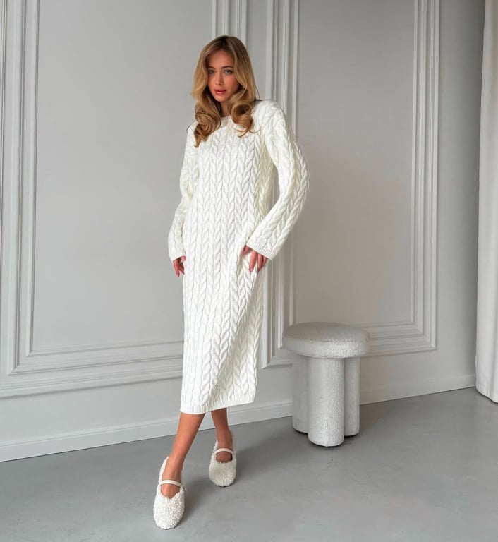 Біла сукня має дуже елегантний вигляд