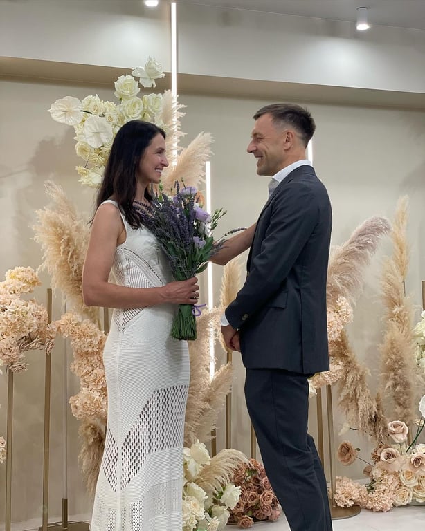 Ведущая Валентина Хомайко с супругом Андреем Онистратом