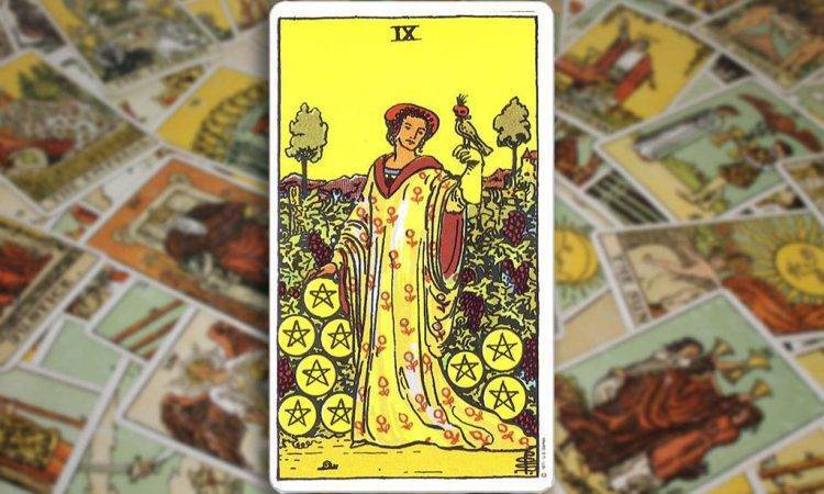 Карта "Девятка Пентаклей"