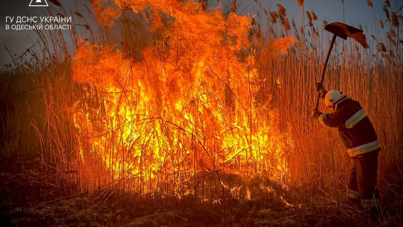 Спасатели ликвидировали пожар на полях орошения в Одессе