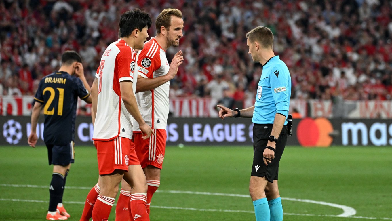 Харри Кейн в матче с Реалом