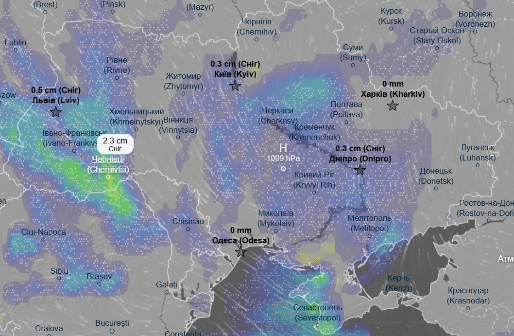 Погода в Україні 31 грудня