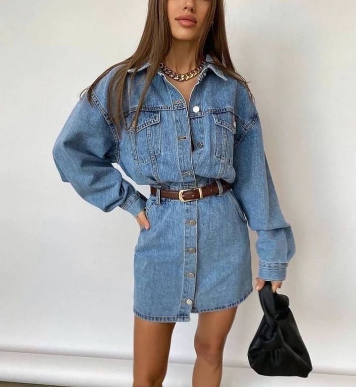 Denim dresses are back in fashion