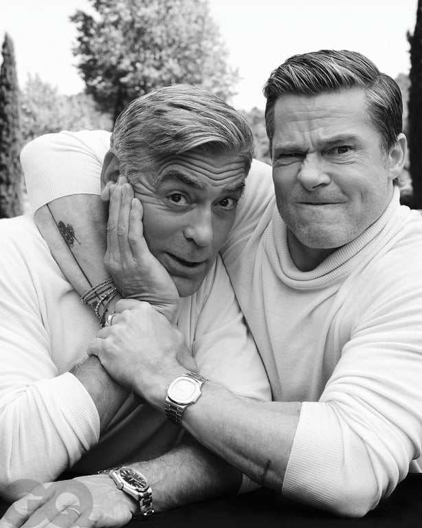 Актеры Брэд Питт и Джордж Клуни в известном журнале