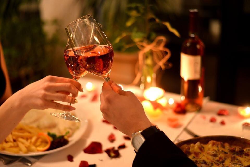 Романтический ужин на День святого Валентина