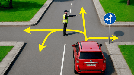 Тест ПДР на перехресті — куди може проїхати автомобіль - 285x160