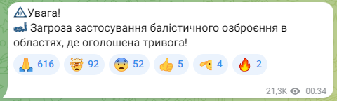 Загроза ракетних ударів в Україні вночі 3 липня