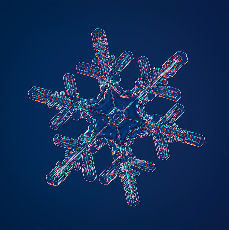 Сніжинки під мікроскопом: особливі зображення