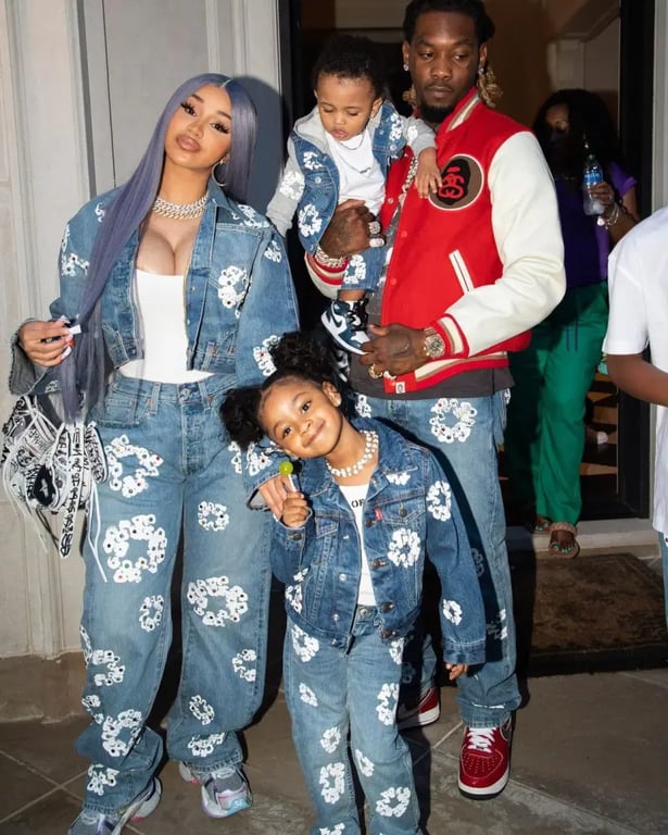 Cardi B with her children