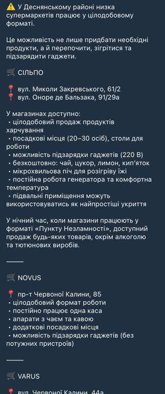 У одному з районів Києва запрацювали цілодобові супермаркети - фото 1