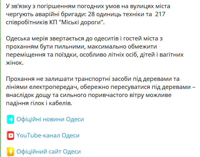 Ненастье в Одессе — в городе работают аварийные бригады - фото 1